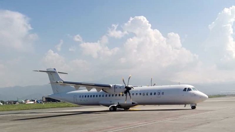 यति एयरलायन्सले ल्यायो ७० सिट क्षमताको नयाँ एटीआर विमान