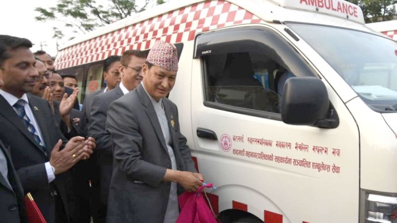 काठमाडौं महानगर र नेपाल एम्बुलेन्स सेवाबीच सहकार्य