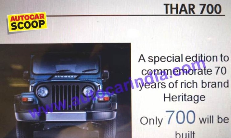 महिन्द्रा थार सिंग्नेचर इडिसनको तस्विर लिक, यस्तो छ विशेषता_img