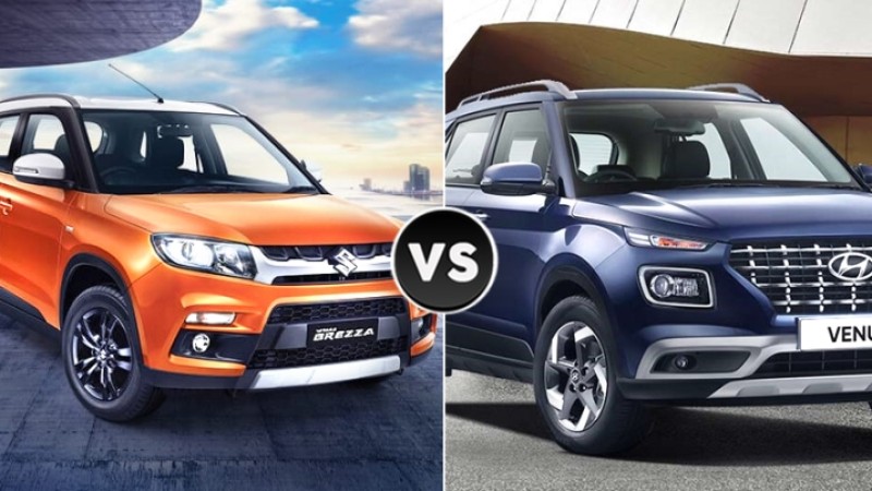 भारतमा हुन्डाई भेन्यू र मारुती सुजुकी भिटारा ब्रेजाबीच कडा प्रतिस्पर्धा