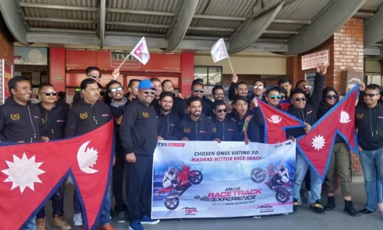 टीभीएस अपाचे रेस ट्रयाक एक्सपिरियन्सका लागि नेपाली टोली चेन्नाई प्रस्थान_img
