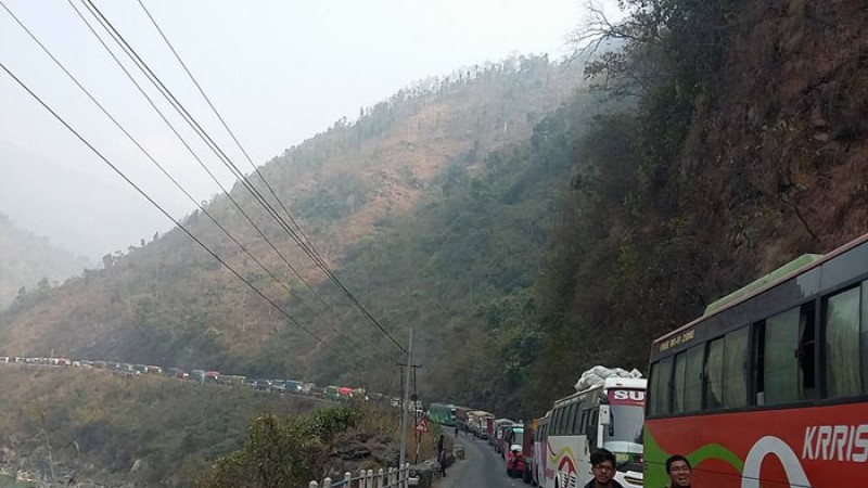 धादिङको बैरेनीमा भिषण पहिरो, राजमार्ग दाहोरो अवरुद्ध
