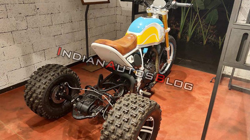 स्पोर्ट कारको जस्तो पाङ्ग्रा भएको रोयल इनफिल्ड बाइक