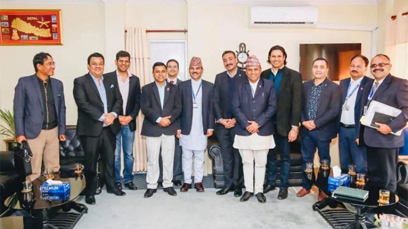 नाडा प्रतिनिधि मण्डल र उद्योग वाणिज्य तथा आपूर्ति मन्त्रालयका सचिवबीच छलफल