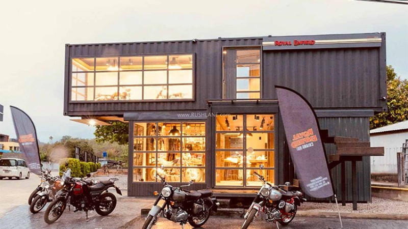 रोयल इनफिल्डले बनायो एक ठाँउबाट अर्को ठाँउमा सार्न मिल्ने शोरुम