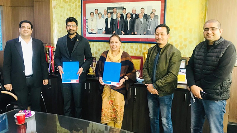 जेसीबी किन्नेलाई सहज फाइनान्सिङ दिन एमएडब्लु र मेगा बैंकबीच सम्झौँता