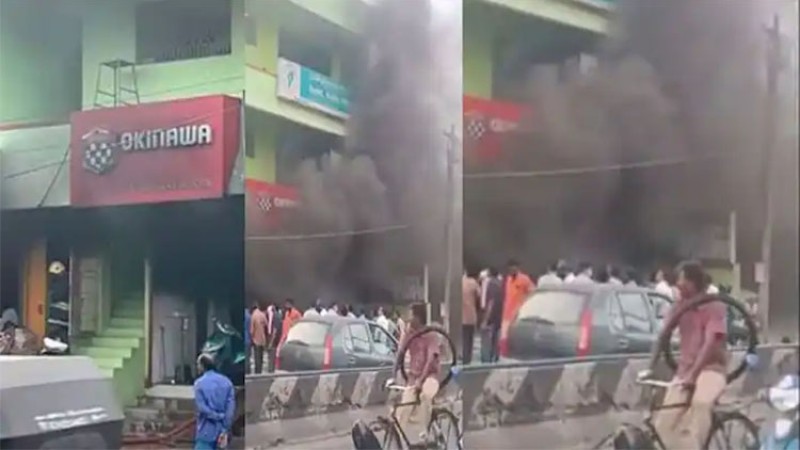 ओकिनावाको शोरुम जलेर नष्ट, कम्पनीले स्कुटर रिकल गर्‍यो