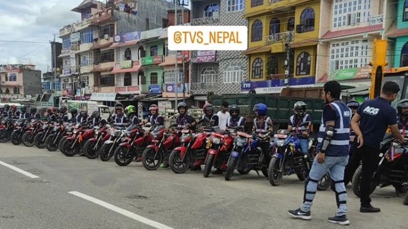 सुर्खेतमा टीभीएसको एओजी राइड, ३५ जना राइडर सहभागी
