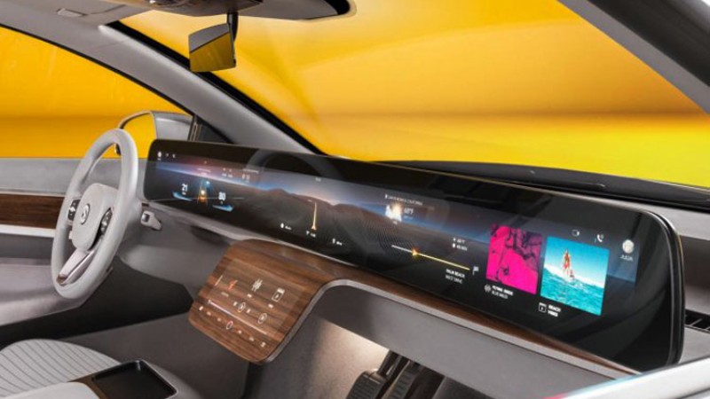 कारमा प्रयाेग हुने १.२९ मिटर लामाे अल्ट्रावाइड डिस्प्ले