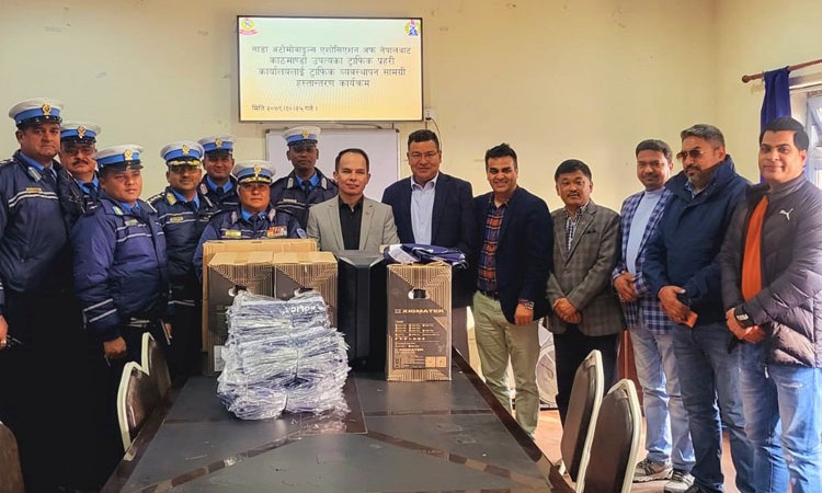 उपत्यका ट्राफिक प्रहरी कार्यालयलाई नाडाको सहयोग_img