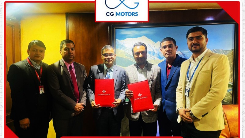 सीजी मोटर्स र प्रभु बैंकबीच ईभीमा कर्जा दिने सम्झौता