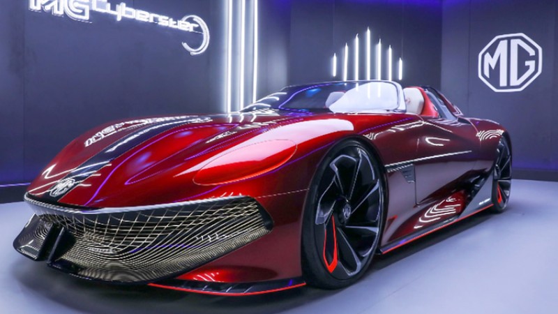एमजीको इलेक्ट्रीक स्पोर्टस कार साइबरस्टर सार्वजनिक