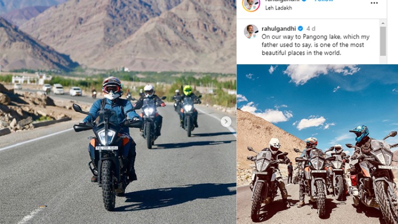 चर्चित नेता जब आफैंले मोटरसाइकल चलाएर लद्दाख पुगे