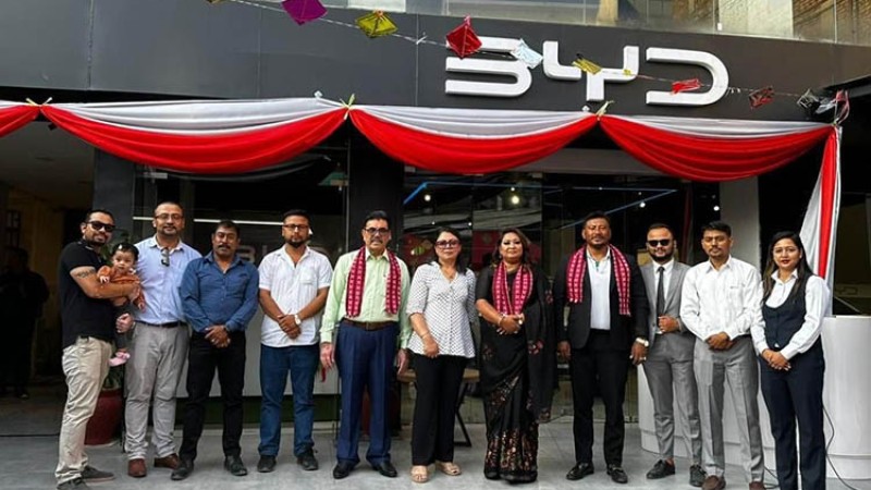 बीवाइडीको नयाँ शोरुम काठमाडौंको सोल्टीमोडमा