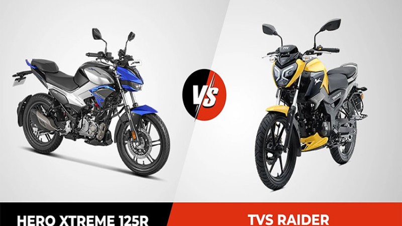 टीभीएस रेडर १२५ को प्रतिस्पर्धी एक्स्ट्रीम १२५ आर, यस्ता छन् भिन्नता