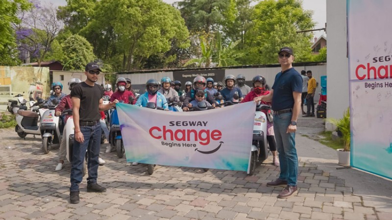 सेगवेको इलेक्ट्रीक स्कुटर र्‍याली सम्पन्न