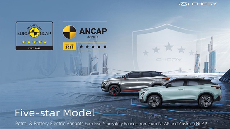 ओमोडा इ-फाइभलाई क्र्यास टेष्टमा फाइभ-स्टार सेफ्टी रेटिङ