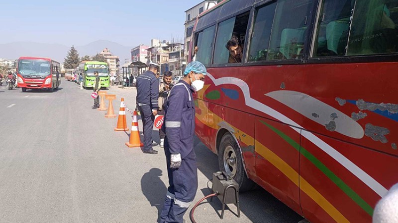 चक्रपथमा गुड्ने ७८ प्रतिशत गाडी प्रदूषण जाँचमा फेल