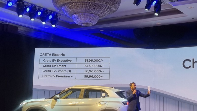 क्रेटा ईभीको सुरुवाती मूल्य ५२ लाख, अन्य भेरियन्टको कति ?