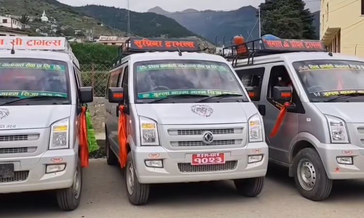 जुम्लामा विद्युतीय भ्यान संचालन गरिँदै, ९ वटा डीएफएसके डाँफे हस्तान्तरण_img