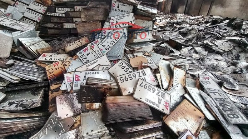 जलेर नष्ट भए ६ लाख बढी इम्बोस्ड नम्बर प्लेट