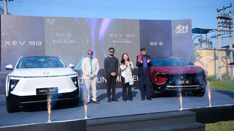 विरगञ्जमा महिन्द्रा ‘बीई सिक्स’ र ‘एक्सईभी नाइन ई’ सार्वजनिक