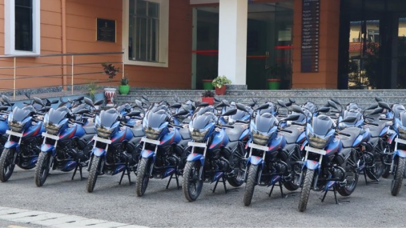 बागमती प्रदेशले प्रहरीलाई दियो ३० मोटरसाइकल