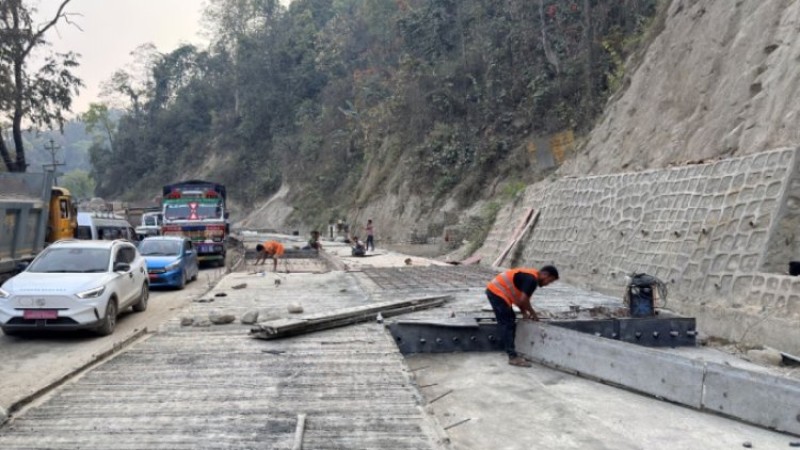 दाउन्ने पूर्वी खण्डमा एकतर्फी ढलान सकियो