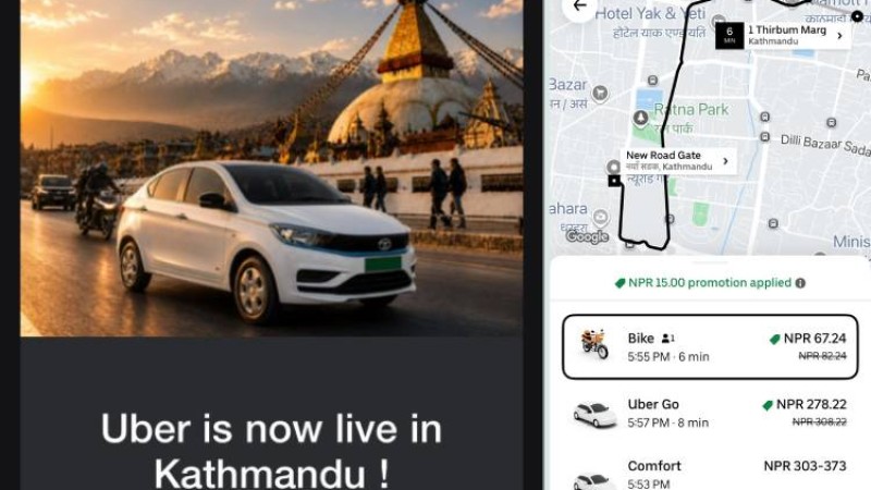 ‘ट्रायल’को रूपमा उबरको सेवा सुरू