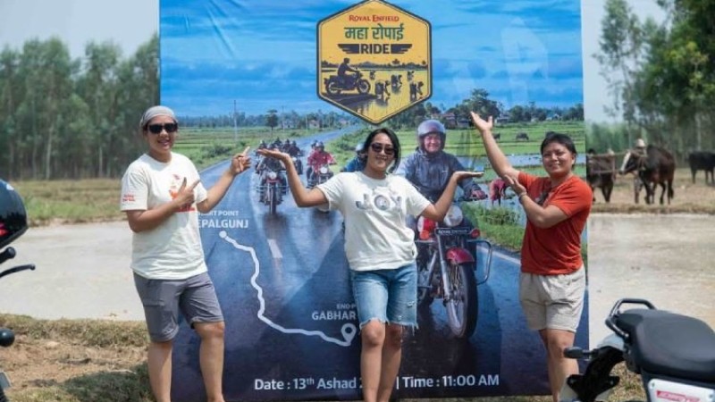 रोयल इनफिल्ड ‘रोपाइँ महा राइड’ सम्पन्न