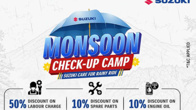 सुजुकीको ‘मनसुन चेकअप क्याम्प’मा ५० प्रतिशतसम्म छुट पाइने