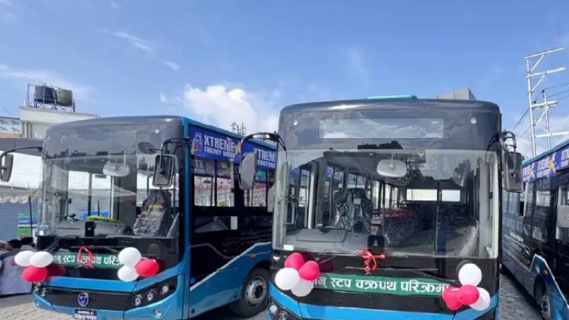 महानगर यातायातले थप्यो १६ वटा विद्युतीय बस