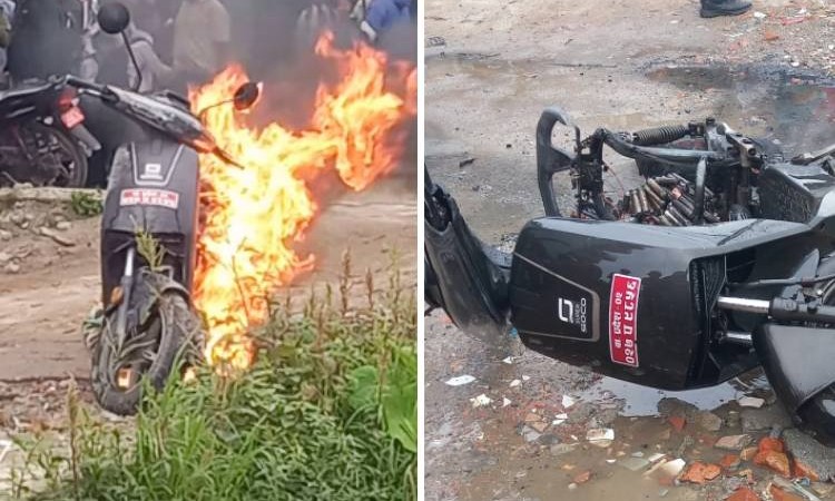रोकिराखेको सुपर सोको इलेक्ट्रीक स्कुटरमा आगलागी_img