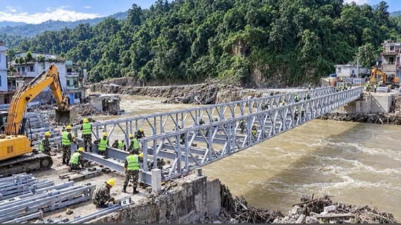 तादीमा ‘एक्रो ब्रिज’ निर्माण रफ्तारमा